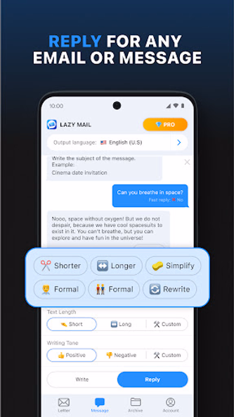 Lazy Mail: AI Email Assistant Screenshot 3 - AppWisp.com Lazy Mail: AI Email Assistant Screenshot 3 - AppWisp.com
