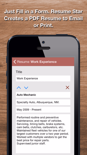 Resume Star: Pro CV Maker Screenshot 4 - AppWisp.com Resume Star: Pro CV Maker Screenshot 4 - AppWisp.com