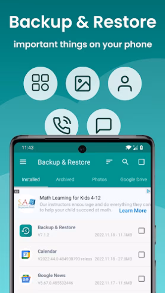 Backup and Restore - APP Screenshot 1 - AppWisp.com Backup and Restore - APP Screenshot 1 - AppWisp.com