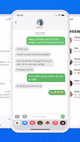 Messages Phone 15 - OS 17 Msg Screenshot 1 - AppWisp.com Messages Phone 15 - OS 17 Msg Screenshot 1 - AppWisp.com