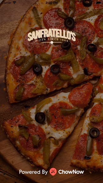 Sanfratello's Pizza Screenshot 1 - AppWisp.com Sanfratello's Pizza Screenshot 1 - AppWisp.com