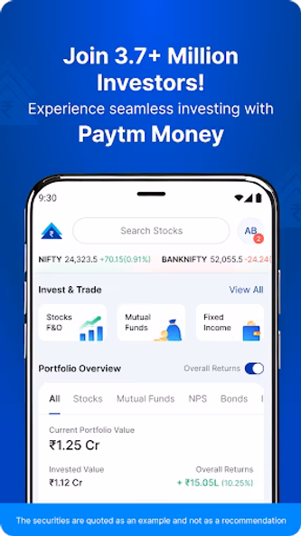 Paytm Money: Stocks, MF, IPO Screenshot 1 - AppWisp.com Paytm Money: Stocks, MF, IPO Screenshot 1 - AppWisp.com