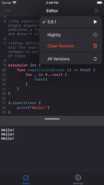 Swifty Compiler Screenshot 2 - AppWisp.com Swifty Compiler Screenshot 2 - AppWisp.com
