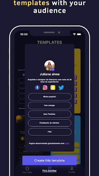Link in bio creator Screenshot 2 - AppWisp.com Link in bio creator Screenshot 2 - AppWisp.com