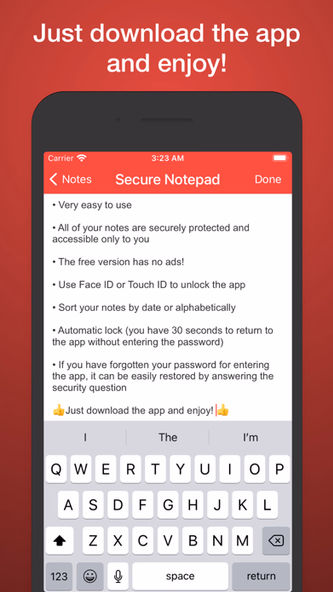 Secure Notepad Screenshot 4 - AppWisp.com