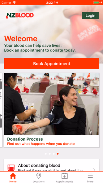 NZ Blood Service Donor App Screenshot 1 - AppWisp.com NZ Blood Service Donor App Screenshot 1 - AppWisp.com