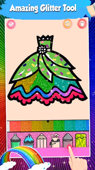 Dresses Coloring Book Glitter Screenshot 2 - AppWisp.com Dresses Coloring Book Glitter Screenshot 2 - AppWisp.com