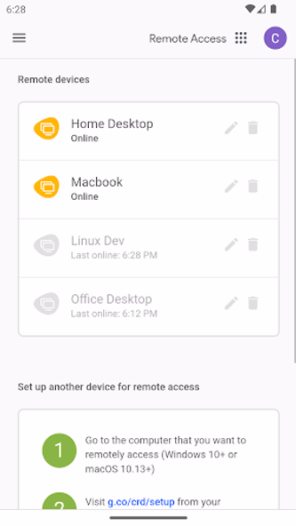 Chrome Remote Desktop Screenshot 1 - AppWisp.com Chrome Remote Desktop Screenshot 1 - AppWisp.com