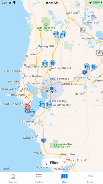 USA Rest Stops Screenshot 1 - AppWisp.com USA Rest Stops Screenshot 1 - AppWisp.com