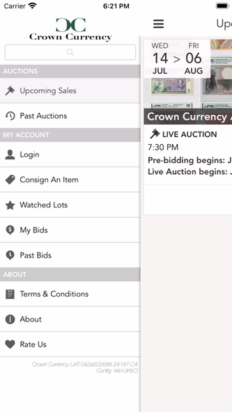 Crown Currency Auctions Screenshot 4 - AppWisp.com Crown Currency Auctions Screenshot 4 - AppWisp.com