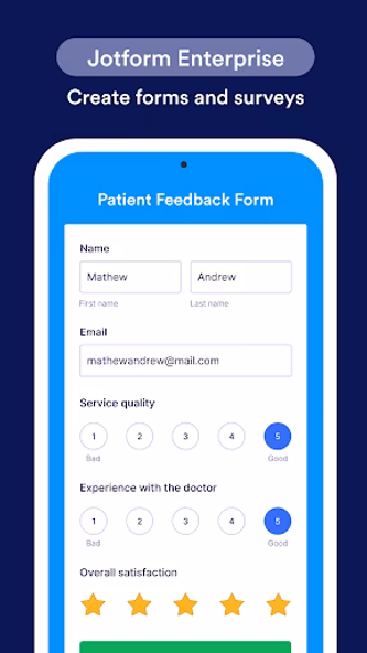 Jotform Enterprise Mobile Screenshot 1 - AppWisp.com