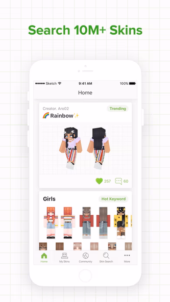 Skinseed for Minecraft Skins Screenshot 1 - AppWisp.com Skinseed for Minecraft Skins Screenshot 1 - AppWisp.com