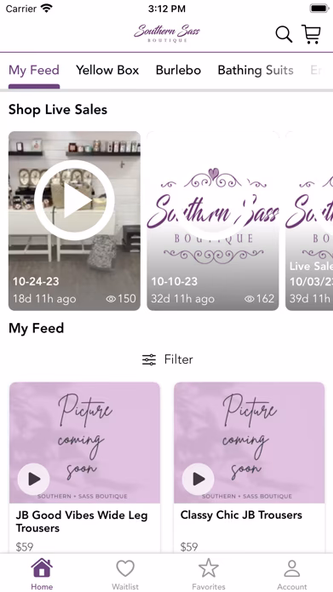 Shop Southern Sass Boutique Screenshot 2 - AppWisp.com Shop Southern Sass Boutique Screenshot 2 - AppWisp.com