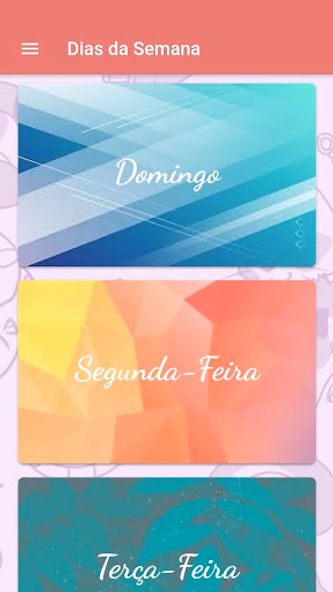Dias da Semana: Mensagens aqui Screenshot 1 - AppWisp.com Dias da Semana: Mensagens aqui Screenshot 1 - AppWisp.com