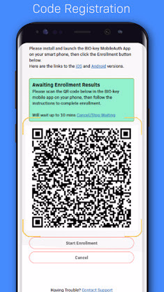 BIO-key MobileAuth Screenshot 2 - AppWisp.com BIO-key MobileAuth Screenshot 2 - AppWisp.com