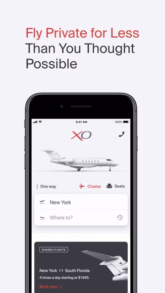 XO - Book a Private Jet Screenshot 1 - AppWisp.com XO - Book a Private Jet Screenshot 1 - AppWisp.com