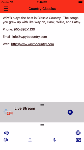 Country Classics WPYB 1130AM Screenshot 3 - AppWisp.com Country Classics WPYB 1130AM Screenshot 3 - AppWisp.com