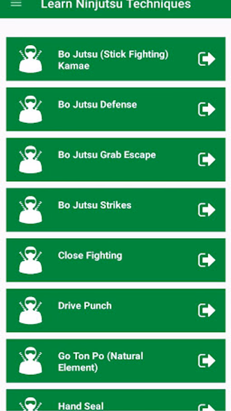Learn Ninjutsu Techniques Screenshot 1 - AppWisp.com Learn Ninjutsu Techniques Screenshot 1 - AppWisp.com