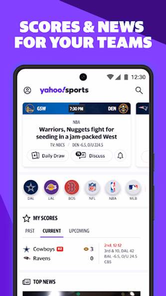 Yahoo Sports: Scores & News Screenshot 1 - AppWisp.com Yahoo Sports: Scores & News Screenshot 1 - AppWisp.com