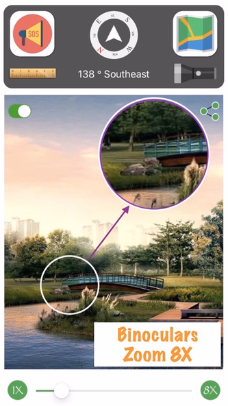 Binoculars 8X. SOS Morse Light Screenshot 1 - AppWisp.com Binoculars 8X. SOS Morse Light Screenshot 1 - AppWisp.com