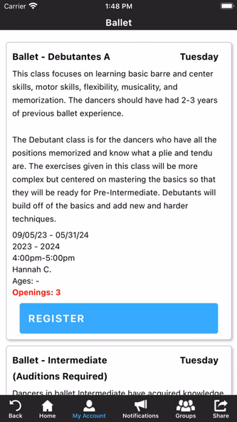 Ave Maria Dance Academy Screenshot 4 - AppWisp.com Ave Maria Dance Academy Screenshot 4 - AppWisp.com