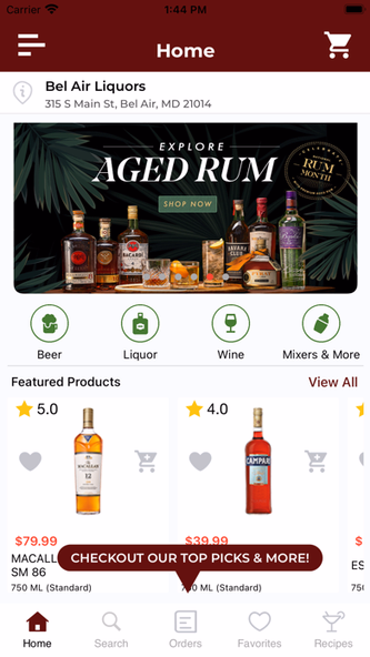 Bel Air Liquors Screenshot 1 - AppWisp.com Bel Air Liquors Screenshot 1 - AppWisp.com
