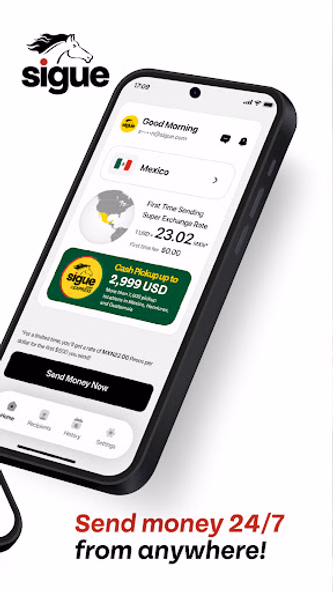Sigue Money Transfer Screenshot 2 - AppWisp.com Sigue Money Transfer Screenshot 2 - AppWisp.com