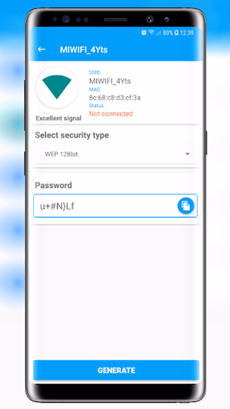 Wifi Password Key Generator Screenshot 2 - AppWisp.com Wifi Password Key Generator Screenshot 2 - AppWisp.com