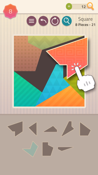 Polygrams - Tangram Puzzles Screenshot 1 - AppWisp.com Polygrams - Tangram Puzzles Screenshot 1 - AppWisp.com