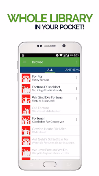 FanChants: Dusseldorf Fans Son Screenshot 1 - AppWisp.com FanChants: Dusseldorf Fans Son Screenshot 1 - AppWisp.com