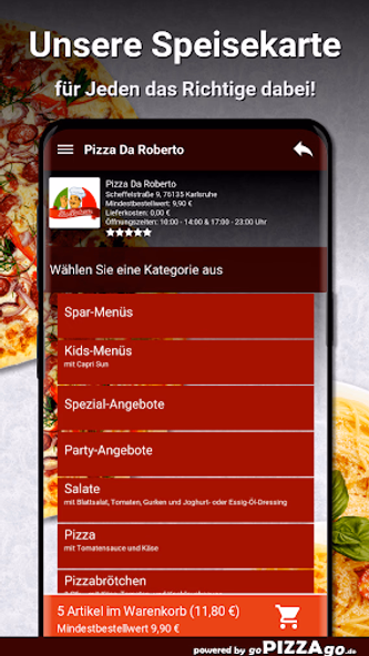 Pizza Da Roberto Karlsruhe Screenshot 4 - AppWisp.com Pizza Da Roberto Karlsruhe Screenshot 4 - AppWisp.com