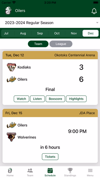 Okotoks Oilers Screenshot 3 - AppWisp.com Okotoks Oilers Screenshot 3 - AppWisp.com