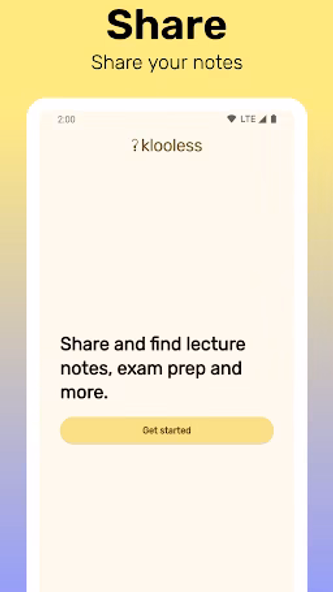 Klooless: Study notes sharing Screenshot 1 - AppWisp.com Klooless: Study notes sharing Screenshot 1 - AppWisp.com