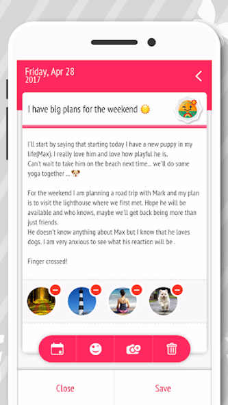 Diary - Journal with password Screenshot 3 - AppWisp.com Diary - Journal with password Screenshot 3 - AppWisp.com