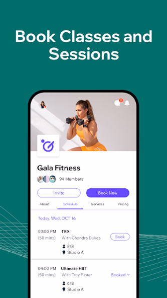 Fit by Wix: Book, manage, pay Screenshot 4 - AppWisp.com Fit by Wix: Book, manage, pay Screenshot 4 - AppWisp.com