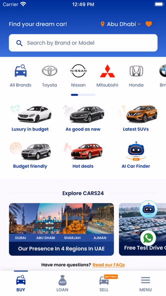 CARS24 UAE | Used Cars in UAE Screenshot 1 - AppWisp.com CARS24 UAE | Used Cars in UAE Screenshot 1 - AppWisp.com