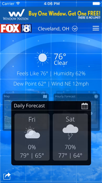 FOX8 Cleveland Weather Screenshot 1 - AppWisp.com FOX8 Cleveland Weather Screenshot 1 - AppWisp.com