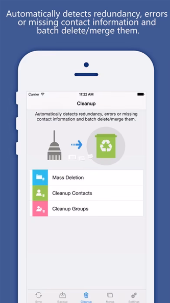 Contacts Sync, Backup & Clean Screenshot 3 - AppWisp.com Contacts Sync, Backup & Clean Screenshot 3 - AppWisp.com