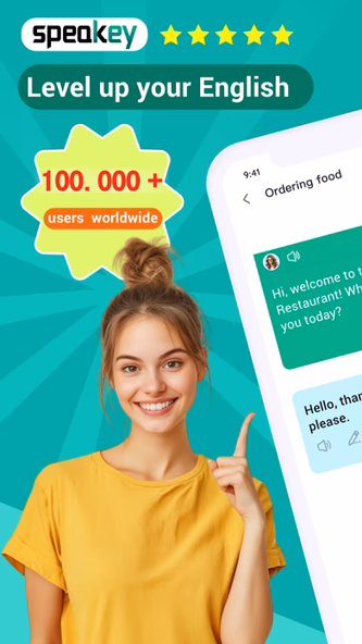 SPEAKEY - Speak English AI Screenshot 1 - AppWisp.com SPEAKEY - Speak English AI Screenshot 1 - AppWisp.com