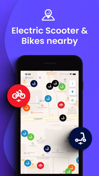 E-Scooter & Bike Map Screenshot 1 - AppWisp.com E-Scooter & Bike Map Screenshot 1 - AppWisp.com