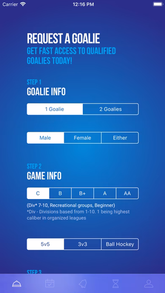 GoalieUp Screenshot 1 - AppWisp.com GoalieUp Screenshot 1 - AppWisp.com