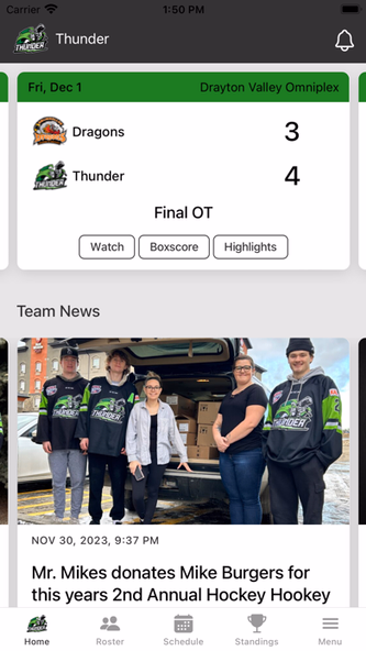 Drayton Valley Thunder AJHL Screenshot 1 - AppWisp.com