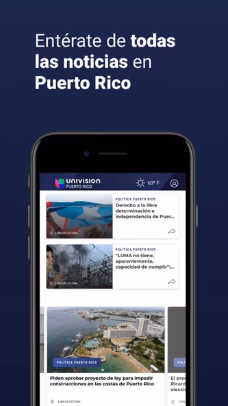 Univision Puerto Rico Screenshot 1 - AppWisp.com Univision Puerto Rico Screenshot 1 - AppWisp.com