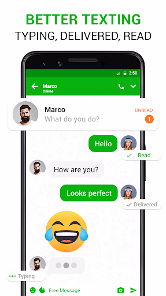Messenger - Text Messages SMS Screenshot 3 - AppWisp.com Messenger - Text Messages SMS Screenshot 3 - AppWisp.com
