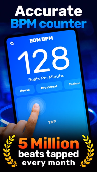 BPM Counter App ∎∎ EDM BPM Screenshot 1 - AppWisp.com BPM Counter App ∎∎ EDM BPM Screenshot 1 - AppWisp.com