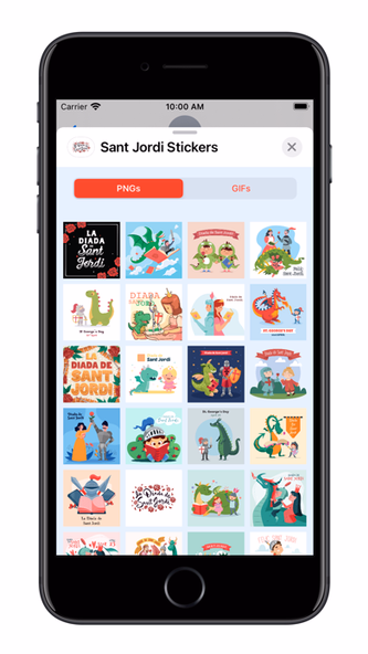 Sant Jordi - GIFs & Stickers Screenshot 3 - AppWisp.com Sant Jordi - GIFs & Stickers Screenshot 3 - AppWisp.com