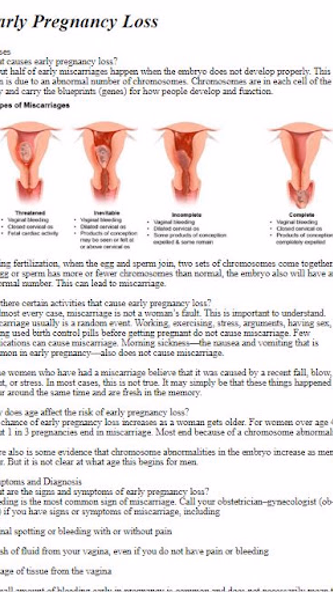 Early Pregnancy Loss Guide Screenshot 1 - AppWisp.com Early Pregnancy Loss Guide Screenshot 1 - AppWisp.com