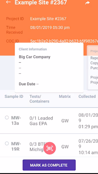 SampleServe Lab App Screenshot 2 - AppWisp.com SampleServe Lab App Screenshot 2 - AppWisp.com