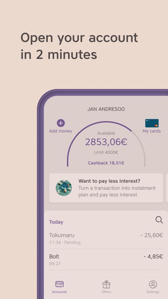 Inbank Pay - app & card Screenshot 2 - AppWisp.com Inbank Pay - app & card Screenshot 2 - AppWisp.com
