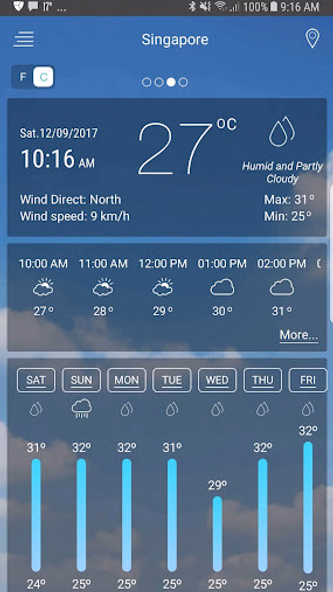 Weather app Screenshot 1 - AppWisp.com Weather app Screenshot 1 - AppWisp.com